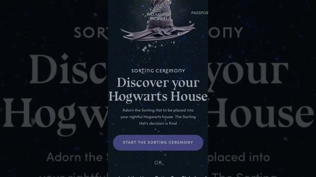РАСПРЕДЕЛЕНИЕ НА POTTERMORE/WIZARDINGWORLD смотреть онлайн