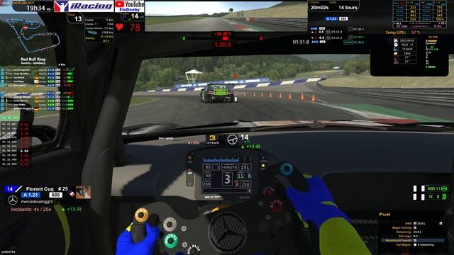 iRacing Race 656 - Bonnus Crash ! Mercedes AMG GT3 - Red Bull Ring [ 1.30.888 ] 2 Janv 2022 смотреть онлайн