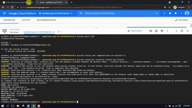 Track 1 Skill Badge 1 Solution Quest: Kubernetes Engine: Qwik Start смотреть онлайн