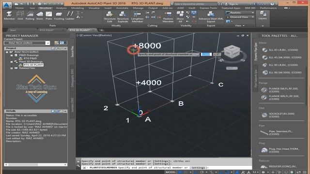Creating A Structural Grid with Plant 3D | RTG Presents video tutorials смотреть онлайн