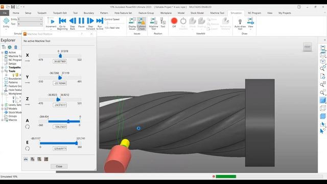 Autodesk PowerMill - Convert 5 to 4 axis with Tool axis Limits смотреть онлайн