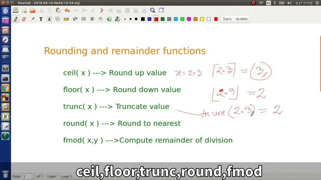 ceil, floor, trunc and round function in C -1 смотреть онлайн