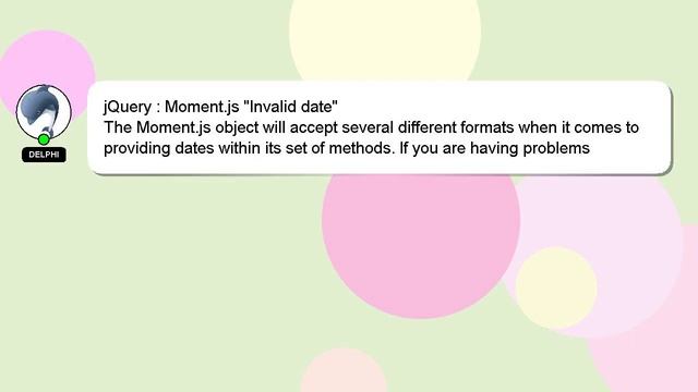 jQuery : Moment.js "Invalid date" смотреть онлайн