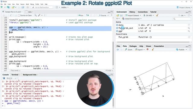 How to Rotate a Plot in R (Example) | Specify Angle in Base R & ggplot2 Graph | gridGraphics Packag смотреть онлайн