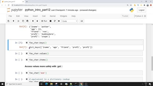 Python Introduction, Part 12 : Python Dictionary Methods смотреть онлайн