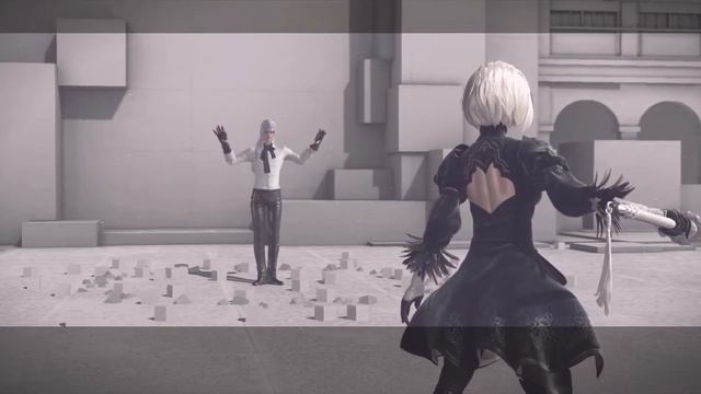 NieR: Automata - The Copied City and Adam boss fight (Route A) смотреть онлайн