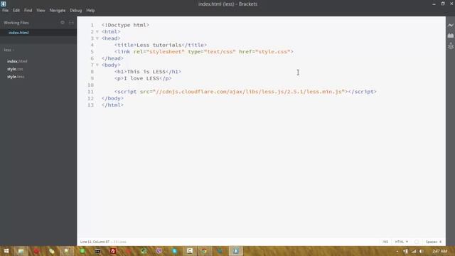 LESS CSS - Tutorial for Beginners - 2 - Compiling LESS files in the Client-side using less.js смотреть онлайн