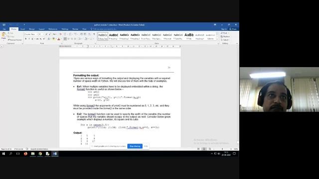 Python math module and output formatting смотреть онлайн