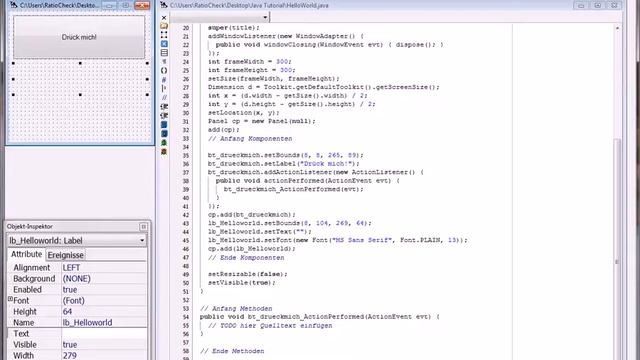 Visual Java Tutorial - Deutsch/German - Part #01 смотреть онлайн