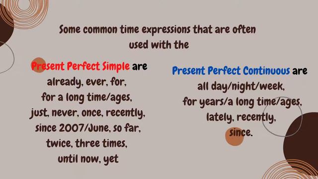 PRESENT PERFECT SIMPLE AND PRESENT PERFECT CONTINUOUS