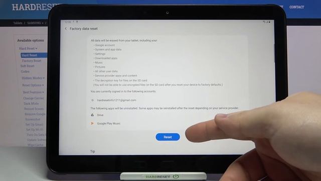 How To Factory Reset SAMSUNG Galaxy Tab Activate Pro – Delete All Personal Data & Settings