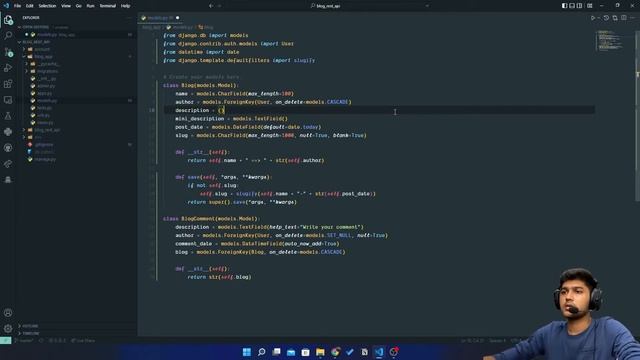 Creating Model For Blog Rest Api Project | DRF смотреть онлайн