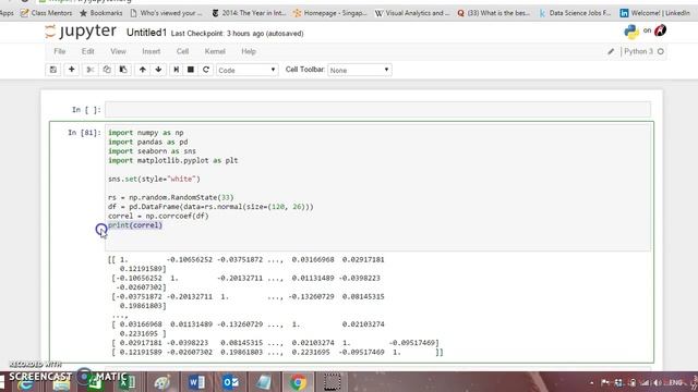 Correlation matrix using Python смотреть онлайн