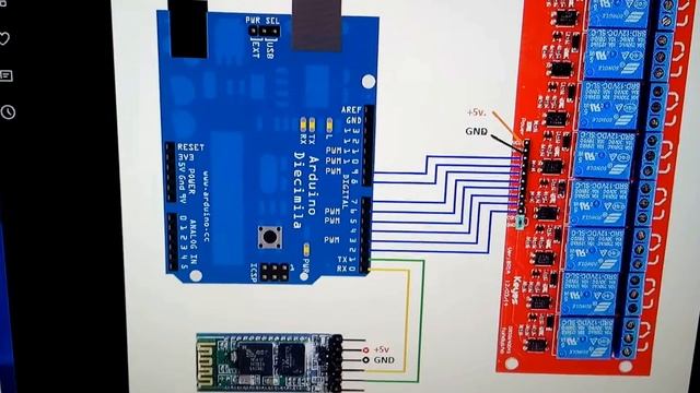 Arduino - реле 8 каналов по блютузу смотреть онлайн
