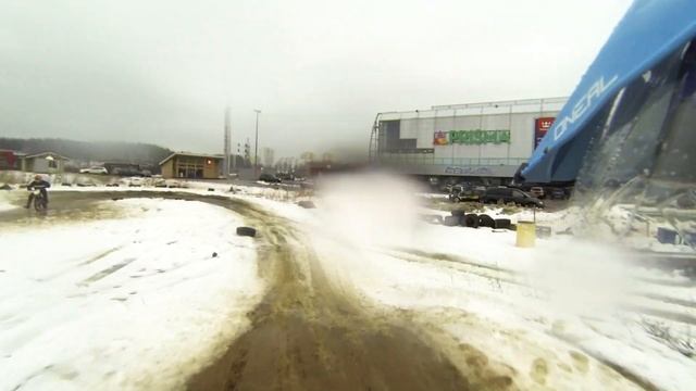 Тренировка на миникроссовой трассе. Питбайки Kayo 125