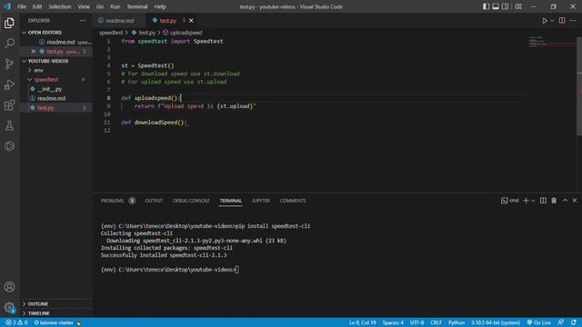 Check your Internet speed with Python. смотреть онлайн