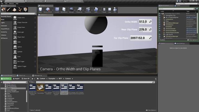 Ortho Width And Clip Planes In Unreal Engine 4