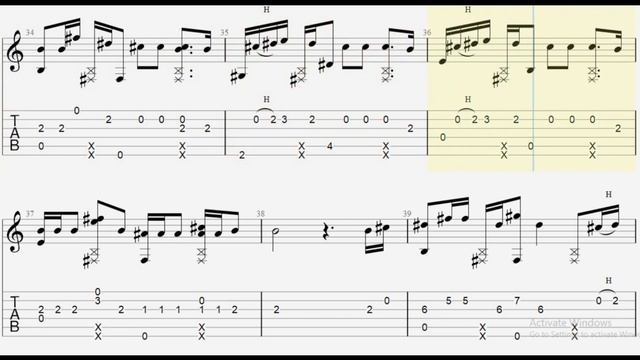 Memories (Maroon 5) - Fingerstyle Guitar Tab смотреть онлайн