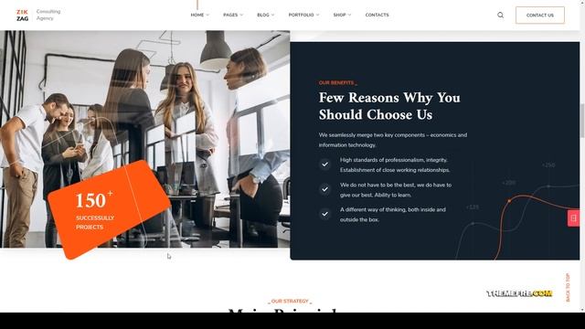 ZikZag - Consulting and Agency WordPress Theme consulting modern Namiki смотреть онлайн