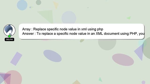 Array : Replace specific node value in xml using php смотреть онлайн