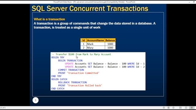 SQL Server concurrent transactions in arabic смотреть онлайн