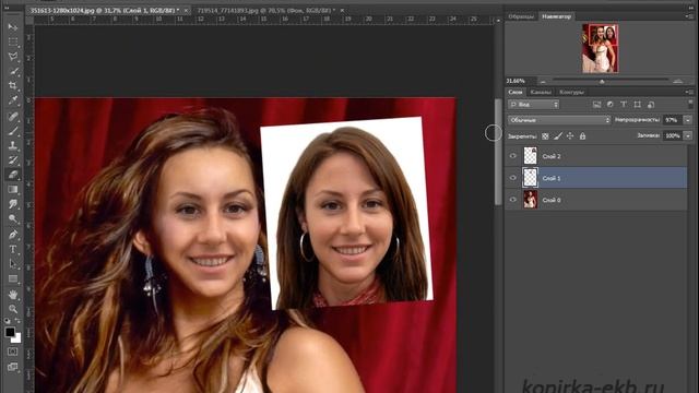 Замена лица в фотошопе смотреть онлайн