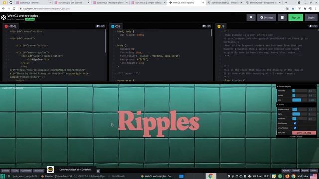 Симбиоз WebGL - Verge3D + Curtains.JS смотреть онлайн