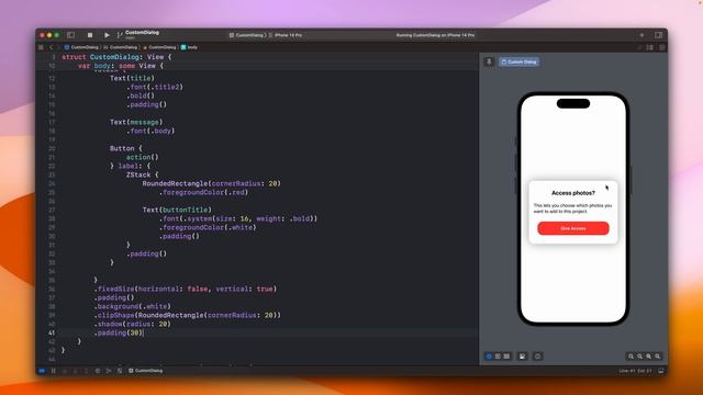 Create a Custom Dialog in SwiftUI смотреть онлайн