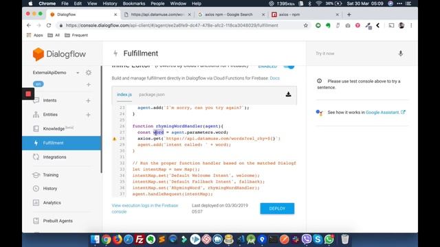 Dialogflow Tutorials: Integrate Your Dialogflow Agent with External APIs смотреть онлайн