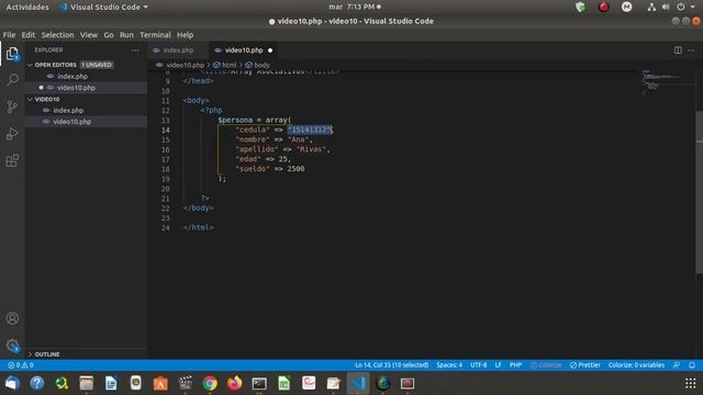10 - Curso de PHP7 - Array Asociativo смотреть онлайн