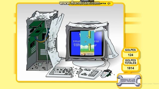 Флеш игра сломай компьютер Flappy Bird Rage Часть 28 смотреть онлайн