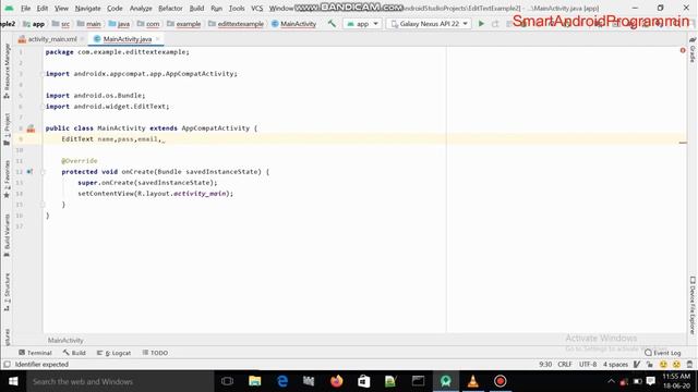 Android EditText Example set text android application смотреть онлайн