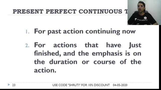 Explanation of Present Perfect Continuous Tense || Shruti Kaura смотреть онлайн