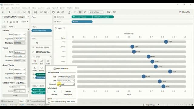How To Create Progress Bar Chart in Tableau смотреть онлайн