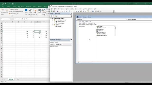 ADVANCED EXCEL VBA OFFSET 4 смотреть онлайн