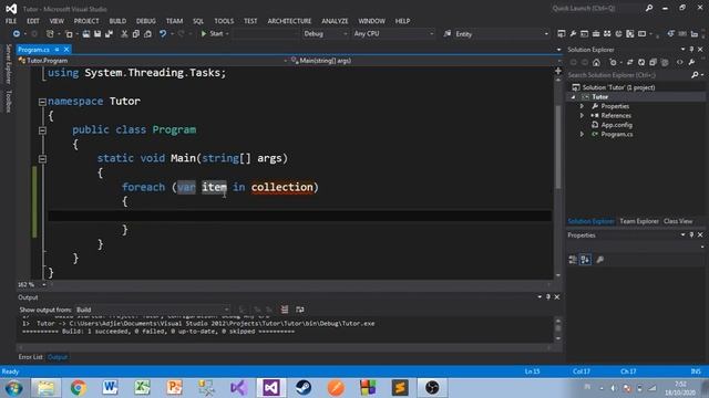 C# Pemula - foreach loop смотреть онлайн
