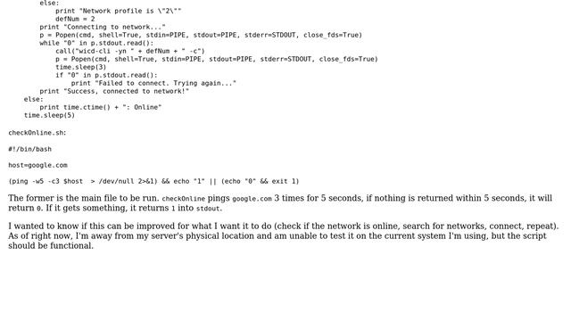 Code Review: How to improve my auto-reconnection Python script? смотреть онлайн