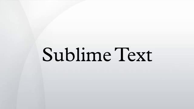 Sublime Text смотреть онлайн