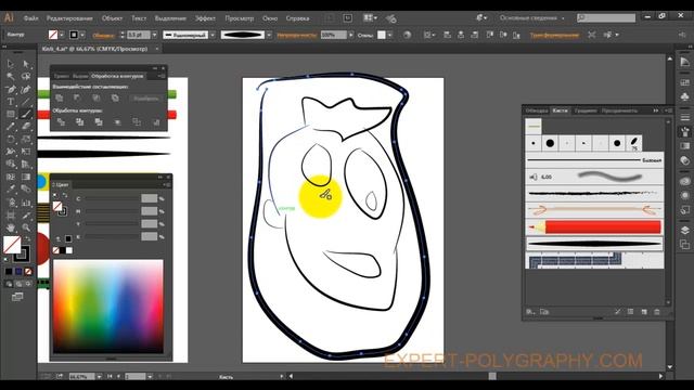 Рисование собственными кистями в Adobe Illustrator смотреть онлайн