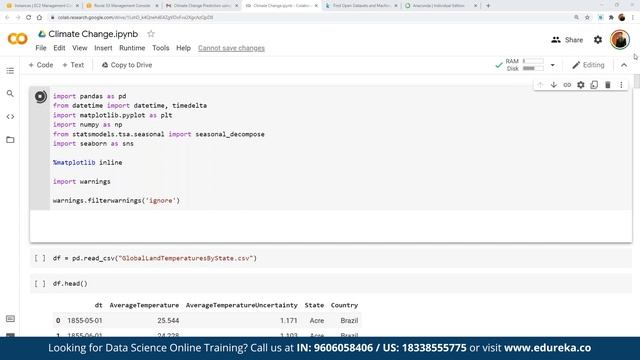 Climate Change Prediction using Time Series| Python Projects | Edureka | Deep Learning Rewind - 5 смотреть онлайн