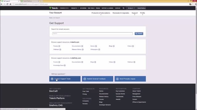 Where do I go for Telerik technical support смотреть онлайн