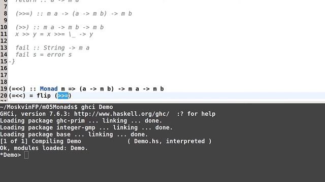 Haskell для начинающих - #115 урок. Полное определение класса Monad смотреть онлайн