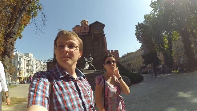 Киев, Золотые ворота и прогулка по бульвару Шевченко [Kiev, Golden Gates] смотреть онлайн