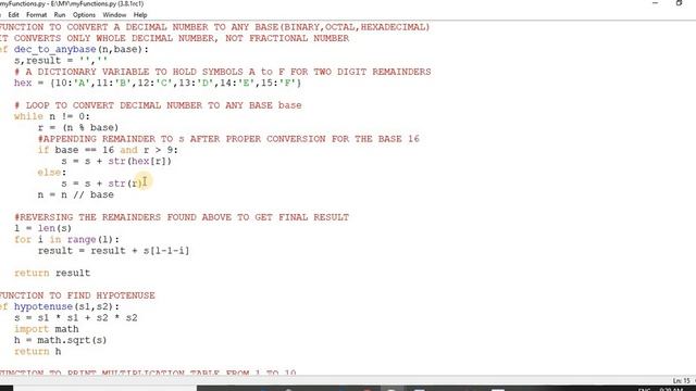 PYTHON PROGRAM TO CONVERT ANY WHOLE DECIMAL NUMBER TO ANY BASE - BY MR. ASHISH KUMAR VAISH, PGT(CS) смотреть онлайн