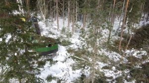 ЛЕСОЗАГОТОВКА. Валка леса ВПМ(валочно-пакетирующей машиной).