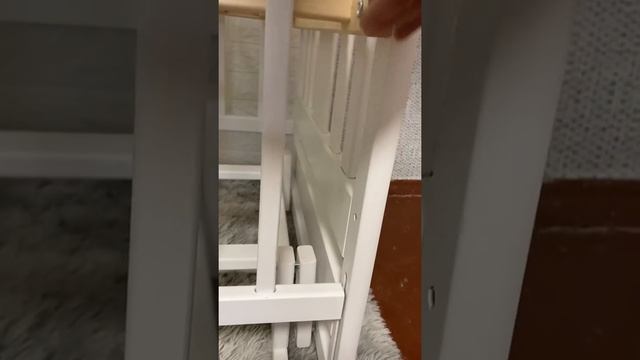 Детская кроватка Наполеон нью без ящика на поперечном маятнике в белом цвете АС Мебель смотреть онлайн