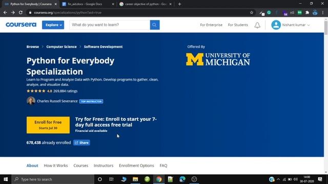 How to get coursera course for free|python free course with certificate|how to write financial aid. смотреть онлайн