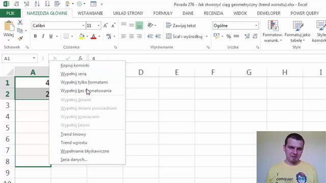 Excel - Jak stworzyć ciąg geometryczny (trend wzrostu) ręcznie - porada #276 смотреть онлайн