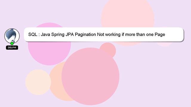 SQL : Java Spring JPA Pagination Not working if more than one Page смотреть онлайн