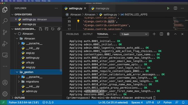 ? Curso Django 3 ? Migraciones, base de datos SQLite, servidor y superusuario #3 смотреть онлайн